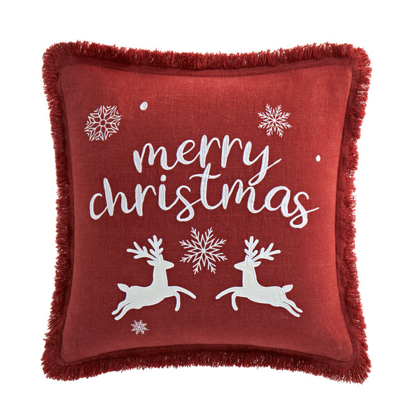 ATLINIA Christmas Pillow Covers 20x20 Set of 2 - Xmas Decorative Farmhouse  Linen Throw Pillow Cases Holiday Sofa Couch Cushion Covers Merry Christmas