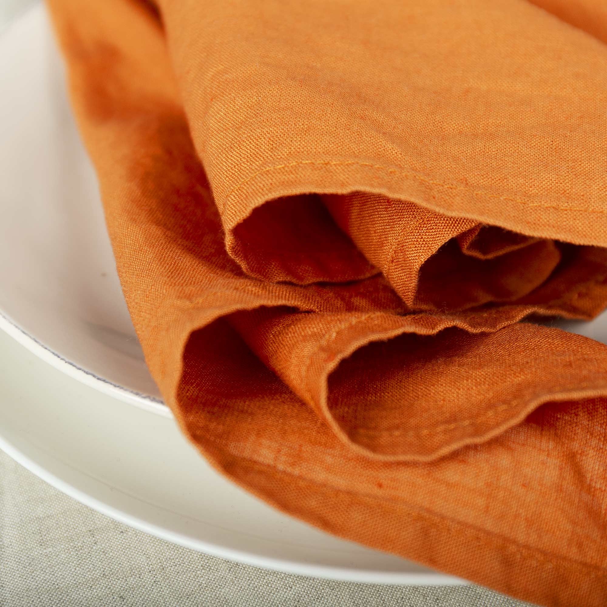 Burnt Orange Linen Napkins, Thanksgiving Table Cloth Napkins, Washed Linen  Dinner Cloth Napkins, Linen Napkin, Linen Table Cloths 